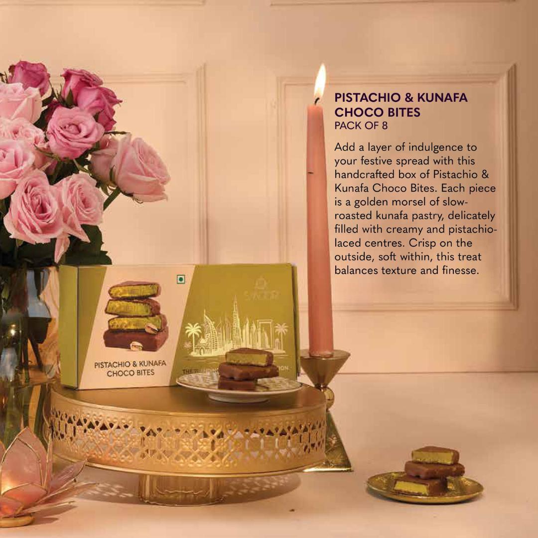 Luxury Diwali Corporate Gift - Pistachio & Kunafa Choco Bites